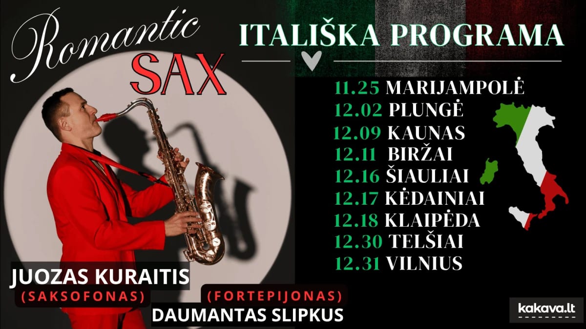 „Romantic sax“ – itališka programa