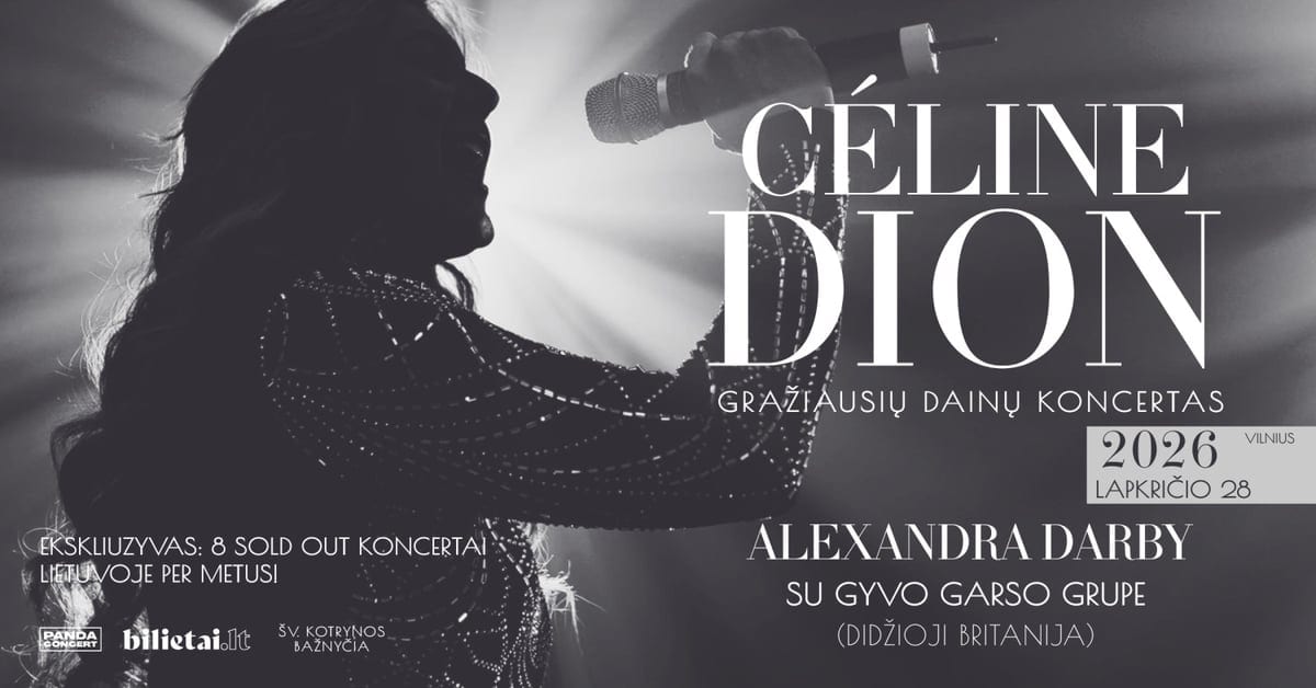 Gražiausių CELINE DION dainų koncertas I atlieka Alexandra Darby su gyvo garso grupe I Vilnius