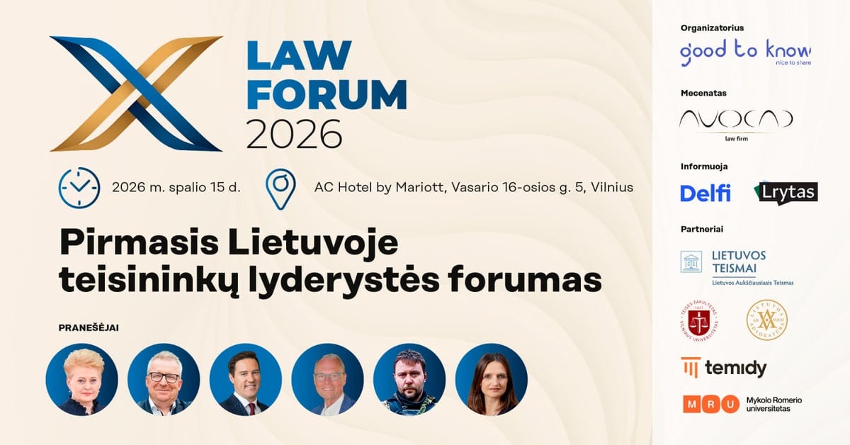 Teisininkų lyderystės konferencija LAW FORUM 2026