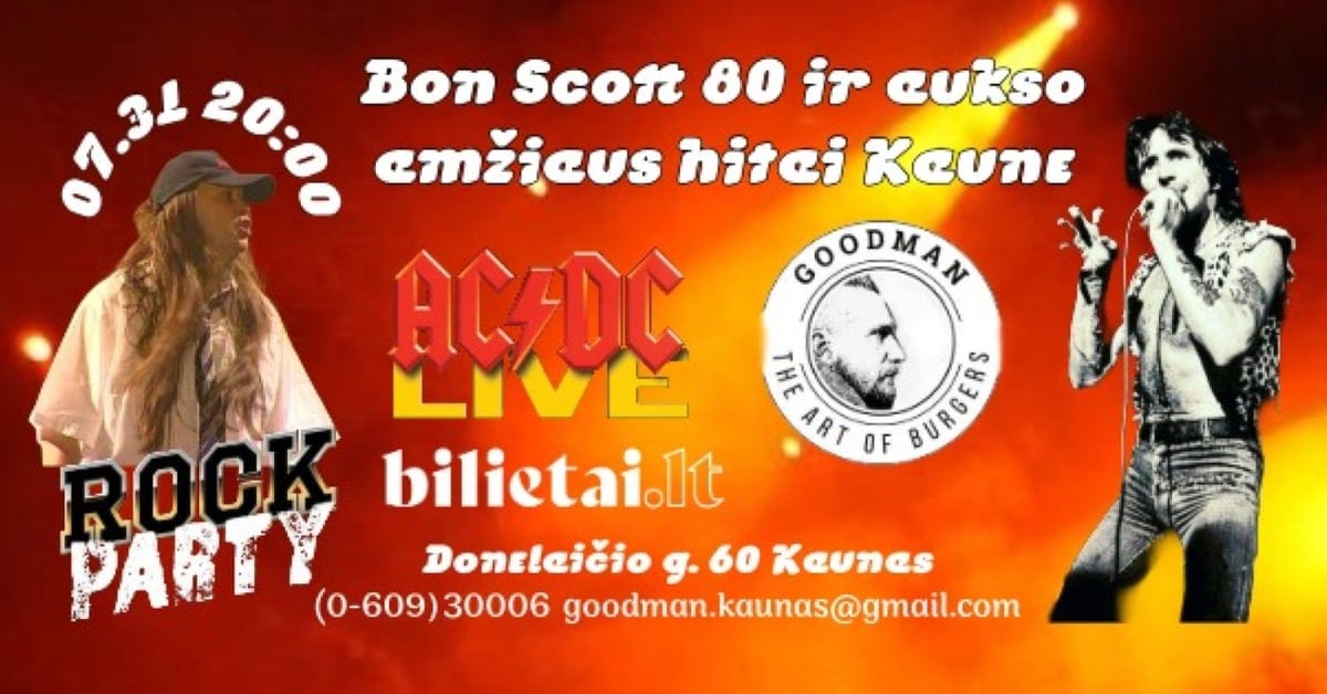 Bon scott 80 and golden age legendary hits in kaunas