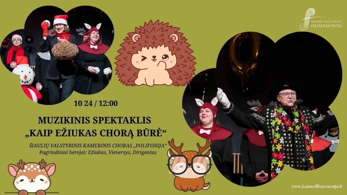 Muzikinis spektaklis „kaip ežiukas chorą būrė“