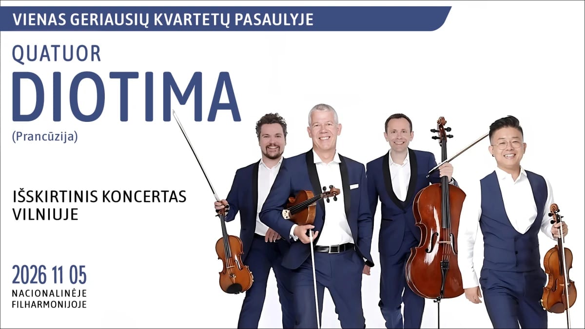 One of the world's best quartets, DIOTIMA, will hold a concert in Vilnius
