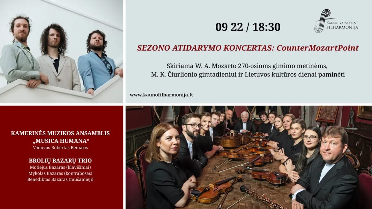 SEZONO ATIDARYMO KONCERTAS: CounterMozartPoint