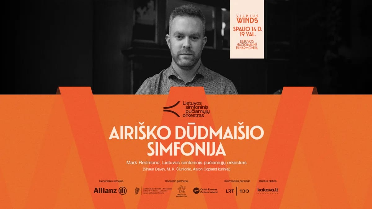 AIRIŠKO DŪDMAIŠIO SIMFONIJA: Mark Redmond, Lietuvos simfoninis pučiamųjų orkestras