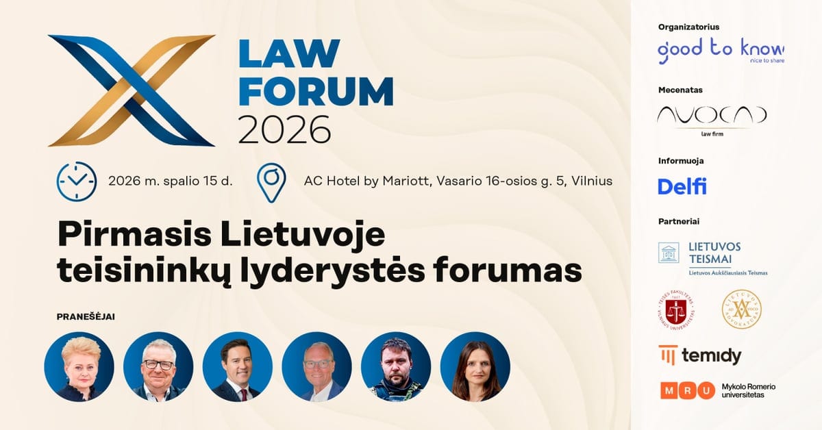 Teisininkų lyderystės konferencija LAW FORUM 2026