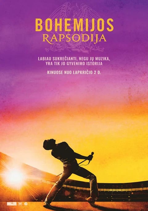PASIKLYDĘ EKRANE kino klasika: Bohemijos rapsodija (2018) IMAX