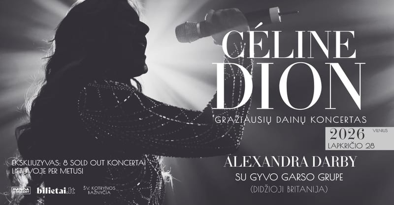 Gražiausių CELINE DION dainų koncertas I atlieka Alexandra Darby su gyvo garso grupe I Vilnius