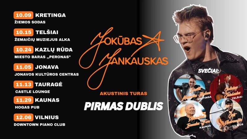 Jokūbas Jankauskas: akustinis turas „Pirmas dublis“