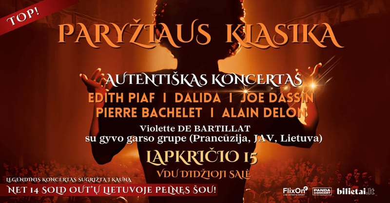 Paryžiaus Klasika: EDITH PIAF, DALIDA, JOE DASSIN, PIERRE BACHELET, ALAIN DELON