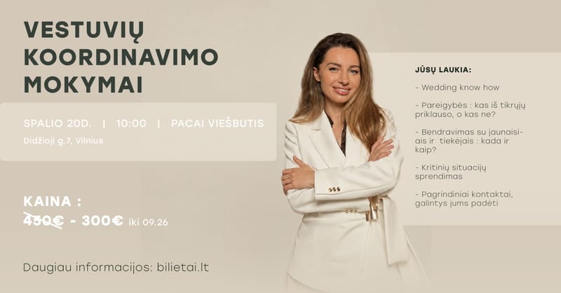 Vestuvių koordinavimo mokymai