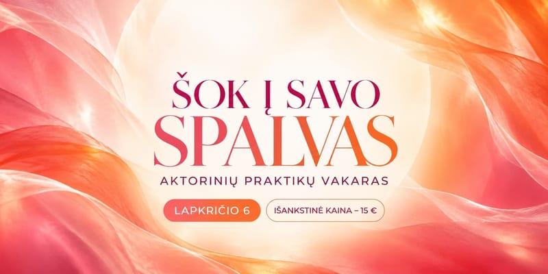 Meilės  Scenarijus. Aktorinių praktikų vakaras su Migle Polikevičiūte