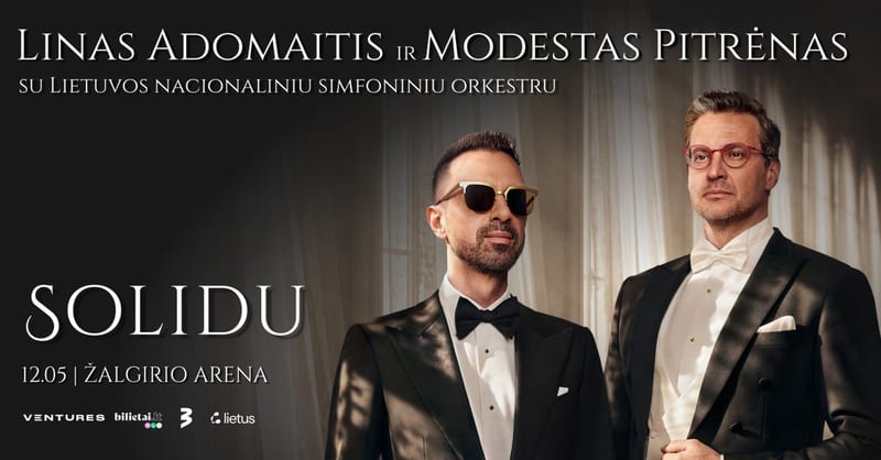 Linas Adomaitis ir Modestas Pitrėnas su LNSO